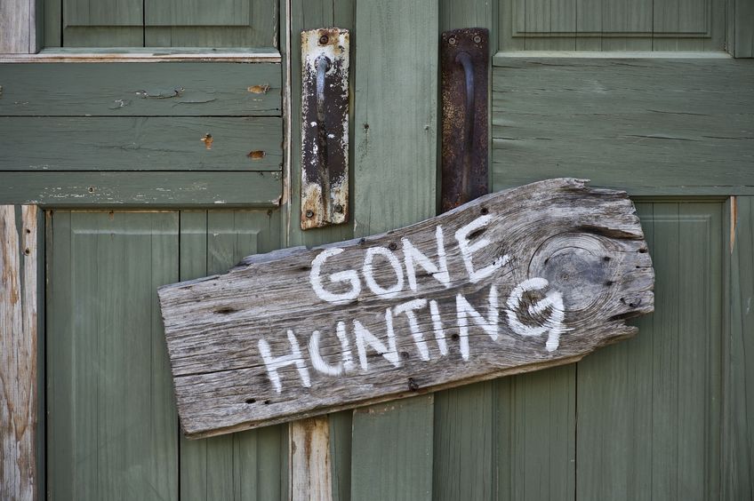 gone hunting sign