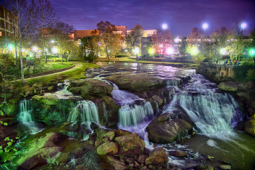 river with small waterfalls