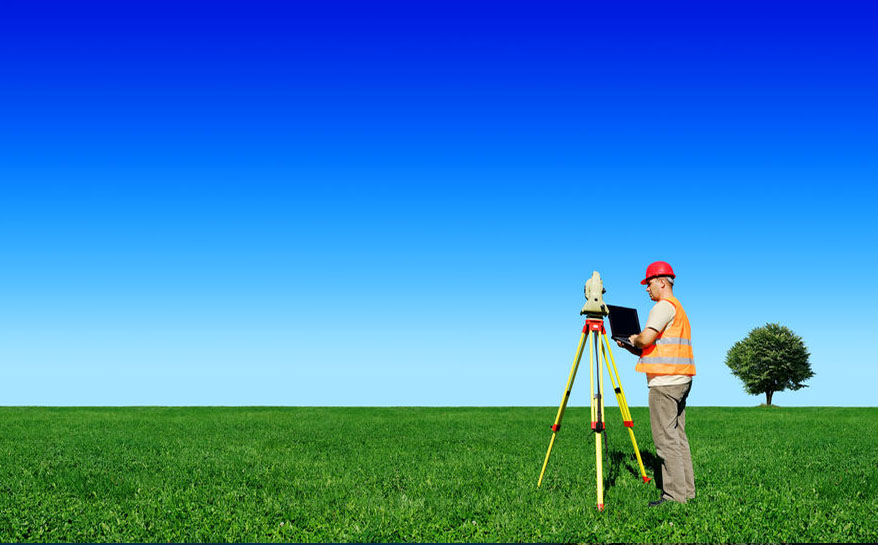 Man Surveying land