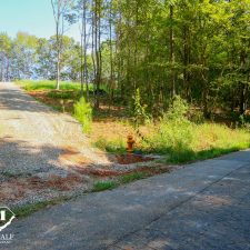 Gravel driveway leading to a wooded area on a private 2.5-acre homesite in Campobello, South Carolina.